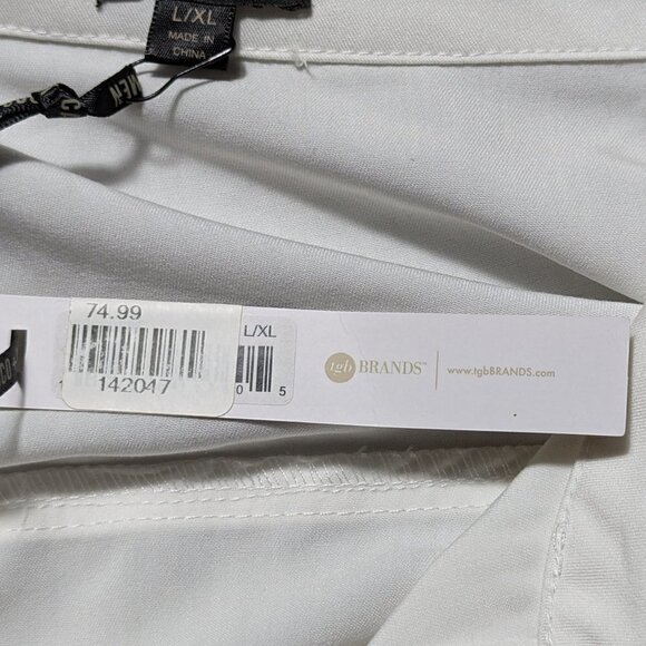 Coco + Carmen Harbour Tie Front Women's Shirt Color White Size L/XL 3/4 sleeve - Picture 11 of 11